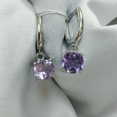 Серьги с аметистом